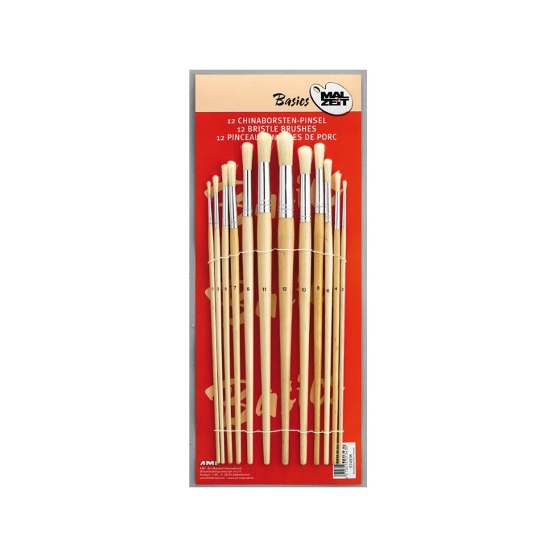 Set Pinceles Cerda Redondos