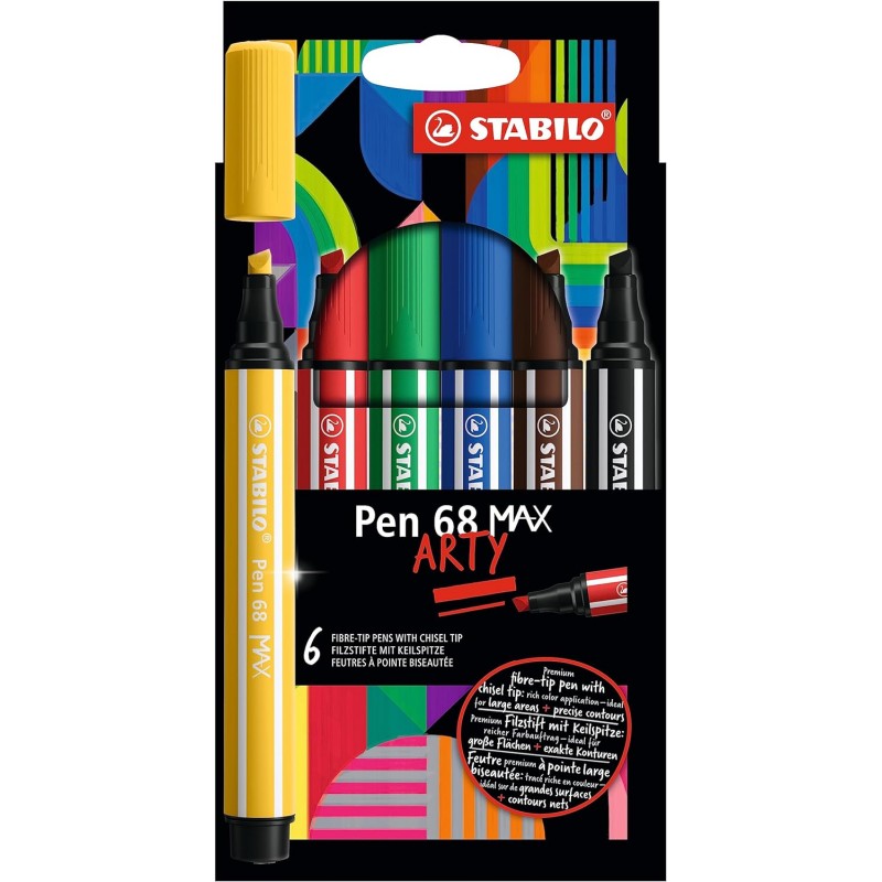 Set 6 Rotuladores Stabilo Pen 68 Max Arty