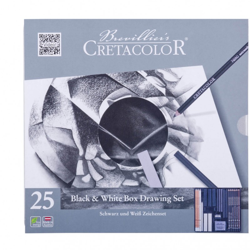 Art Set Classic Black & White Box Cretacolor 25