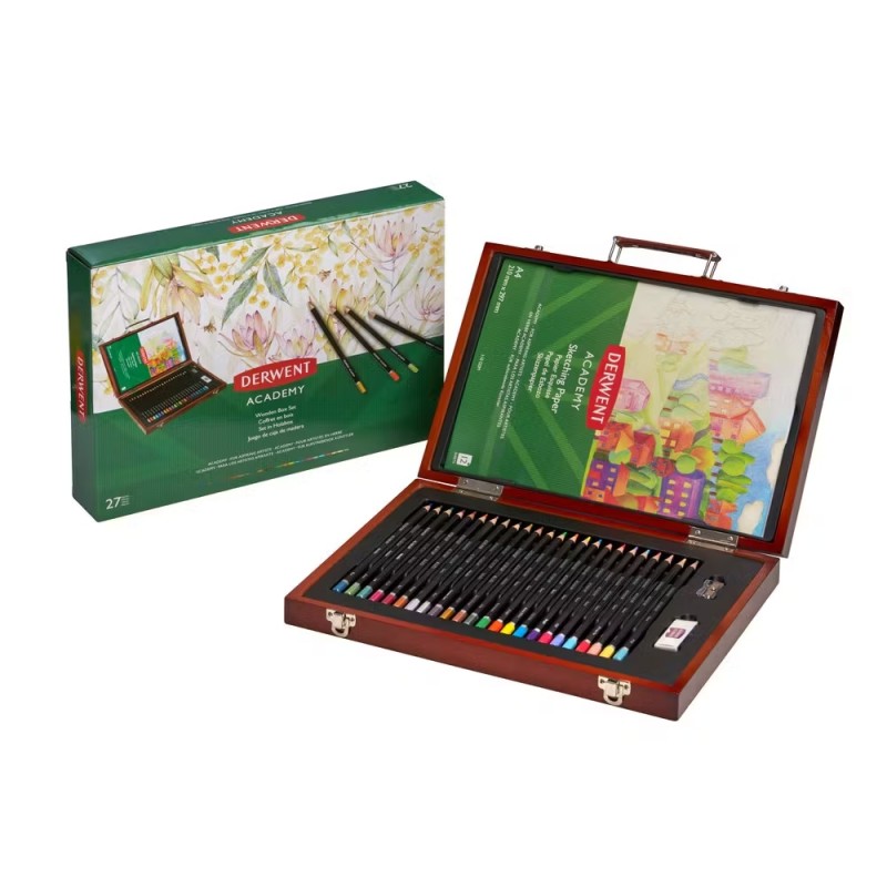 Caja Derwent Madera Academy Surtido 27 Piezas