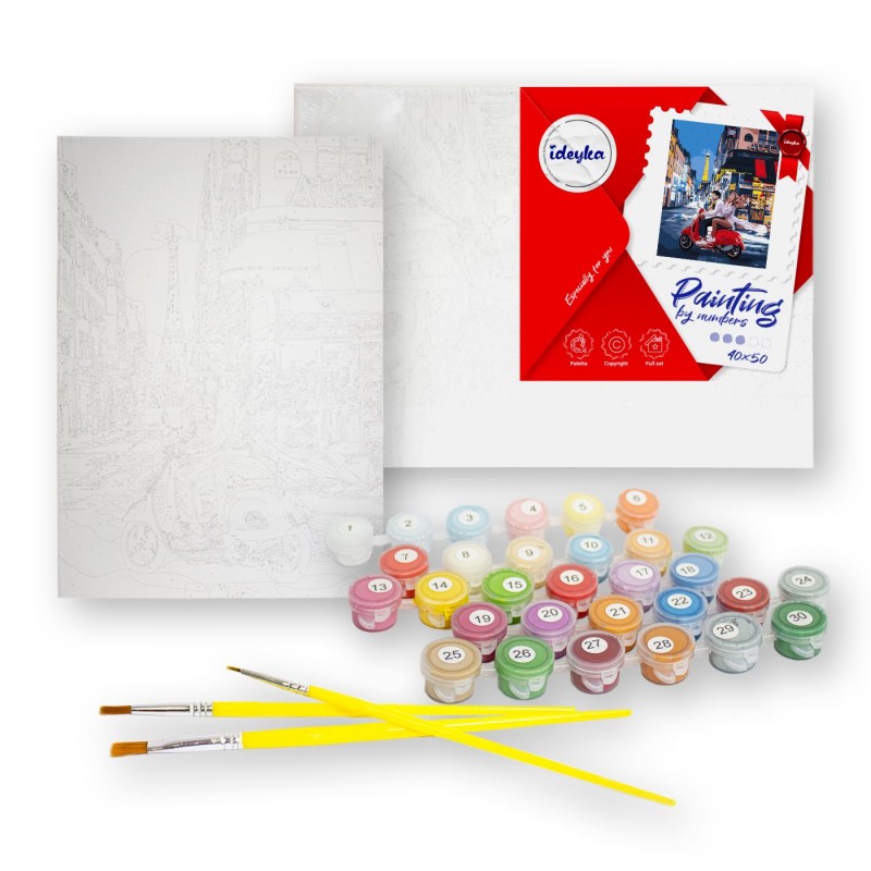 Set Pintar Per Números Ideyka Amb Bastidor 40 x 50