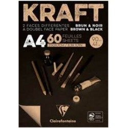 Bloc papel Bicolor Kraft y Negro 60h| Casa Piera Bellas Artes