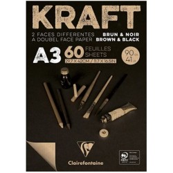 Blocco carta bicolore Kraft e nero 60h