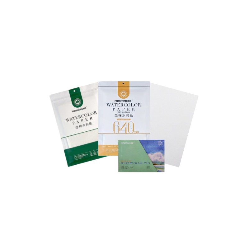 Pack 5 Fulles Aquarel·la 100% Cotó 640g
