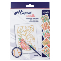Set 5 Marcos y Cartas Seda Predibujadas H Dupont Floral Casa Piera Barcelona