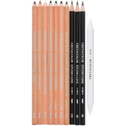 Set 11 Sketching Pencils i Paper Stump Artist Studio Cretacolor