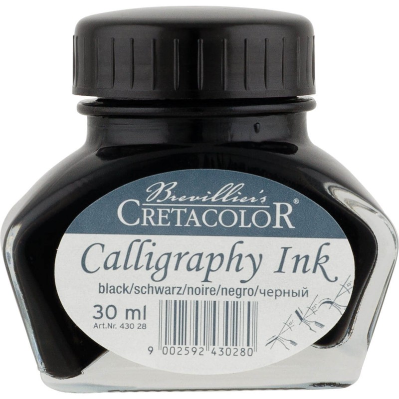 Tinta Cal·ligrafia Permanent, Negra, Cretacolor