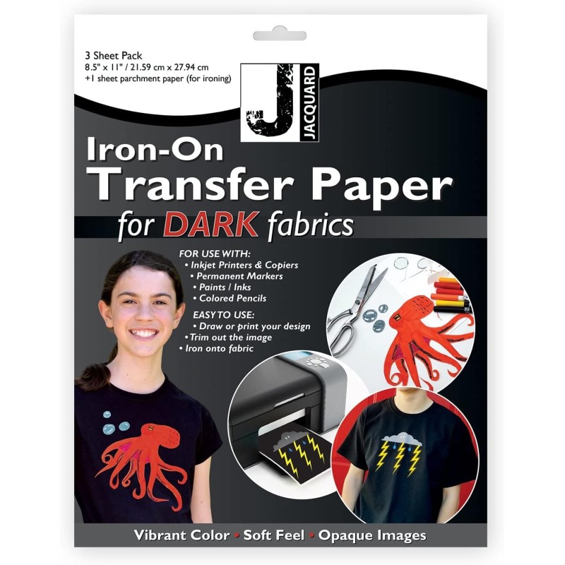 Transfer Paper Dark Fabrics Jacquard