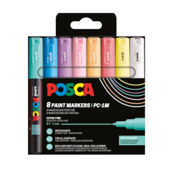Set 8 Retoladors Posca PC-1M Soft Colours | Casa Piera Belles Arts Barcelona